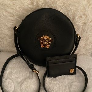 VERSACE La Medusa Round Camera Bag Crossbody
